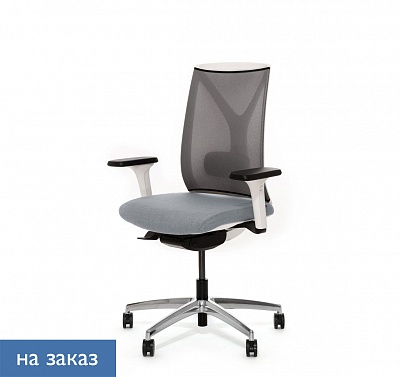 DION M WG КРЕСЛО,СИНХ, 1D, АЛ СЕРЫЙ/БЕЛЫЙ/АЛЮМ