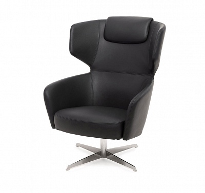 VENTO HIGH КРЕСЛО RECLINER ЧЕРНЫЙ/ПОЛИР.АЛЮМ