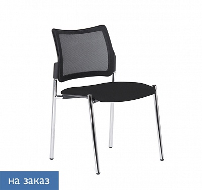 PINKO-MESH КРЕСЛО ОПОРЫ, Б/ПОД ЧЕРН/ЧЕРНЫЙ/ХРОМ