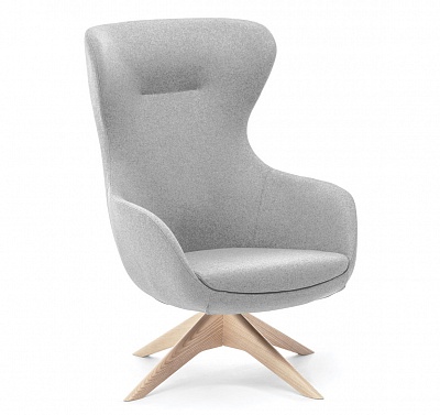 ELEGANCE WOOD КРЕСЛО КРУТЯЩ СЕРЫЙ M