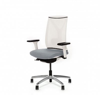 DION M WW КРЕСЛО,СИНХ, 4D, АЛ СЕРЫЙ/БЕЛЫЙ/АЛЮМ