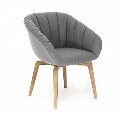 ALMA W SOFT КРЕСЛО ПОСЕТ, ДЕР СВ.СЕРЫЙ/ДУБ