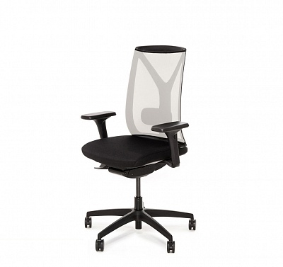 DION M BW КРЕСЛО,СИНХ, 1D, Ч БЕЛЫЙ/ЧЕРНЫЙ