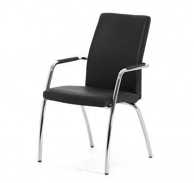 WELL_SEAT КРЕСЛО НА 4 ОПОРАХ ЧЕРНЫЙ/ХРОМ
