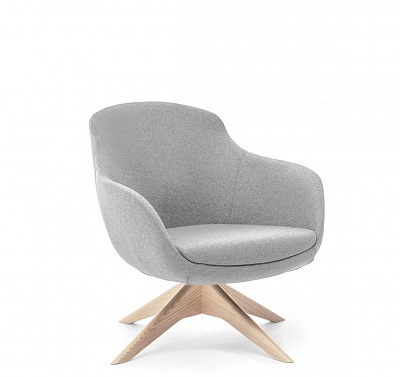 NOBLE WOOD КРЕСЛО КРУТЯЩ СВ.СЕРЫЙ